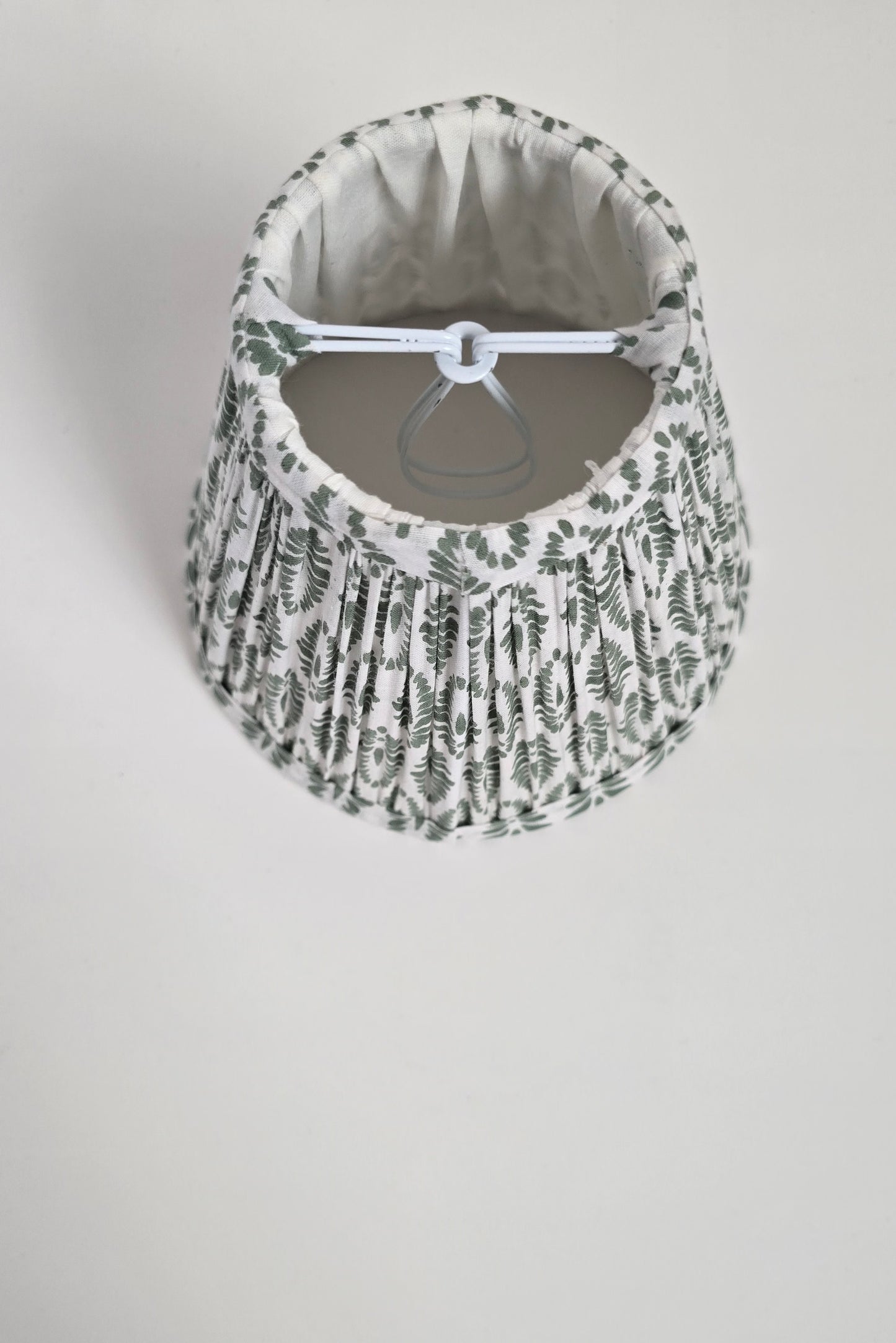 Fern Green Blockprint Pleated Empire Lamp Shade