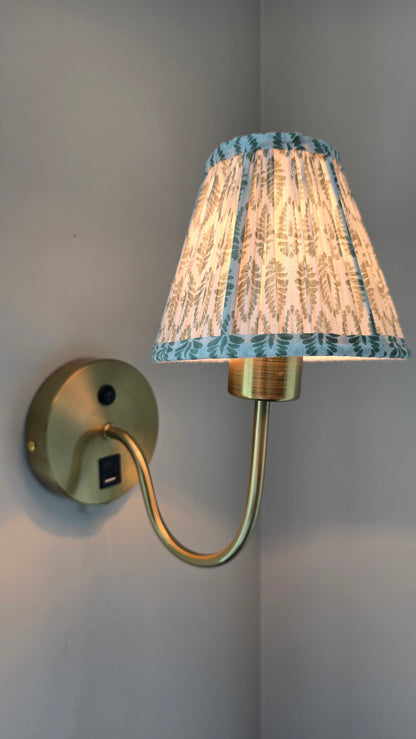 Fern Green Blockprint Pleated Empire Lamp Shade