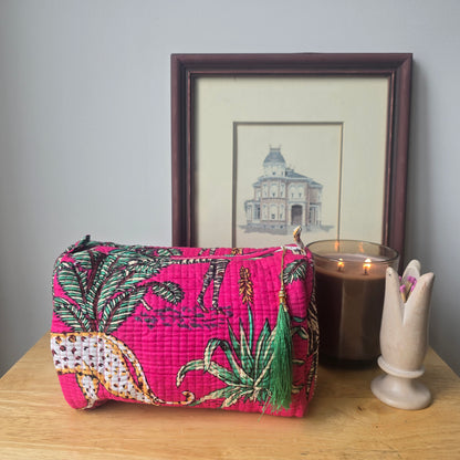 Pink and Green Vanity pouch