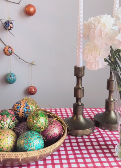 Hand painted Christmas Ornaments I (Set of 2)